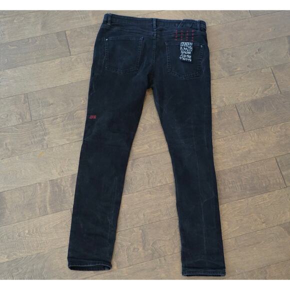Ksubi Van Winkle Rebel Mid Rise Skinny Fit Jeans Black Mens Size 36 - Picture 5 of 9